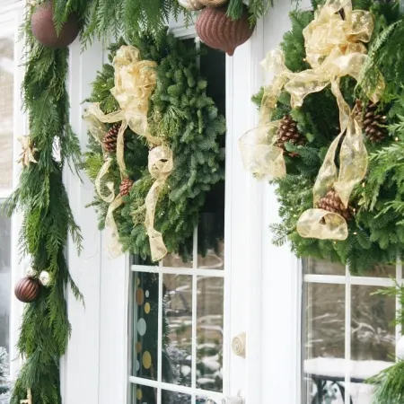 Wreaths on the Patio Doors
