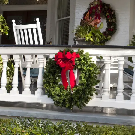 Wreath on Deck or Porch Railings